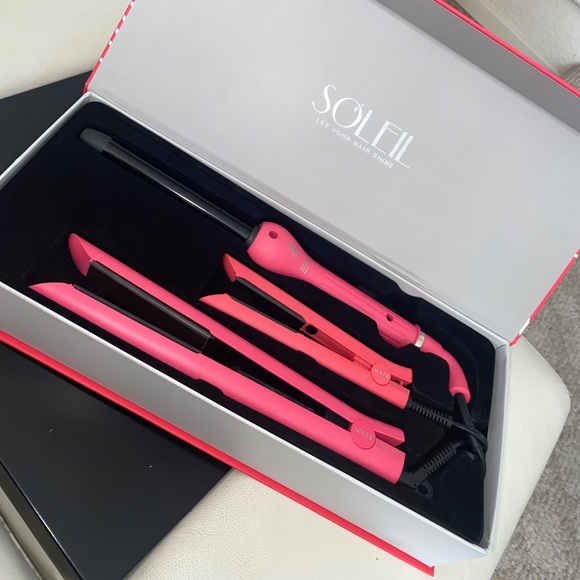 Flat iron & curler set